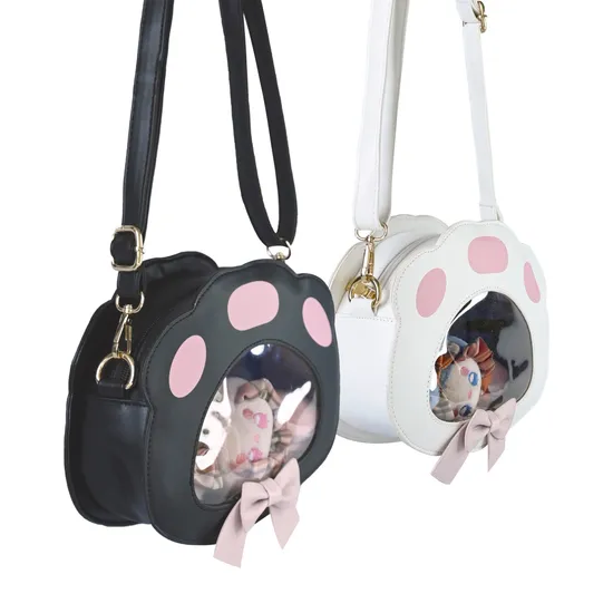 New Design PU Leather Girls Cross Body Cute Cat Paw Ita Bag 